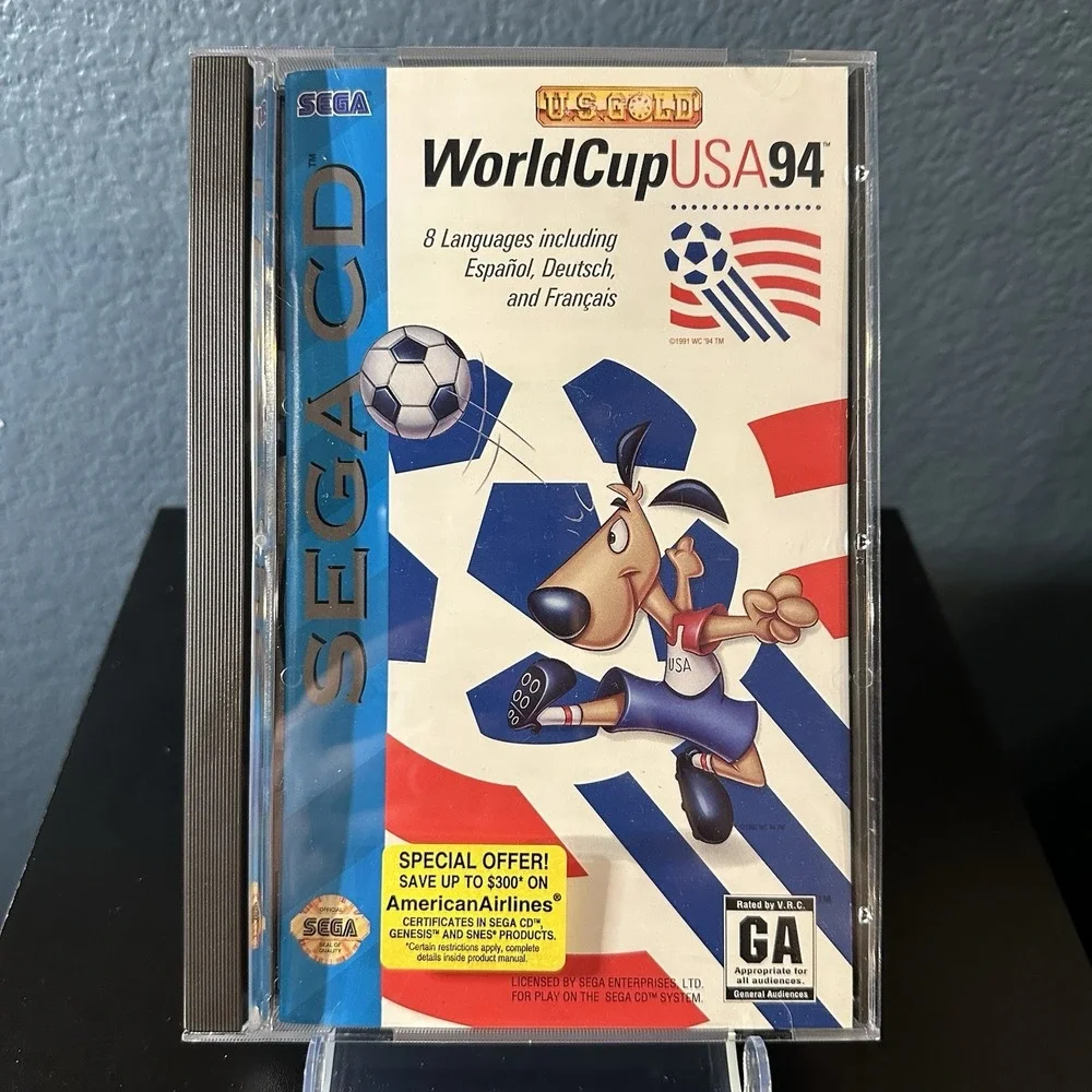 World Cup USA '94 (Sega CD) Complete CIB Case Manual Game Excellent Condition
